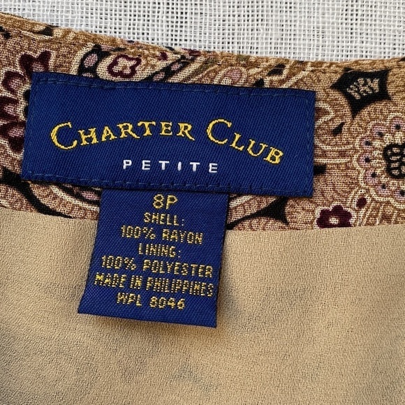 Charter Club paisley wrap mini skirt. - Picture 4 of 13